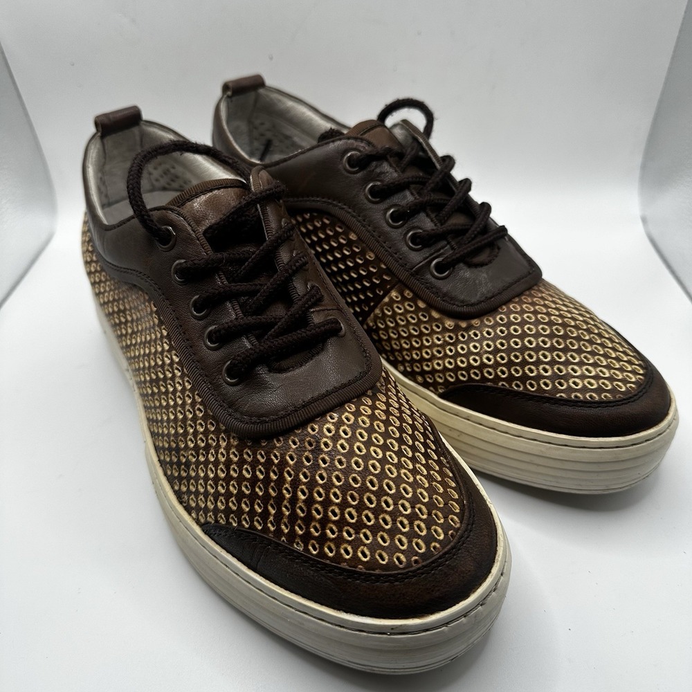 Vintage The Game by 310 Motoring Hurricane Sneakers Shoes Brown Leather Mens 7.5